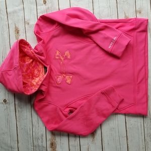Girls Under Armour hoodie. Sweatshirt. Size large EUC